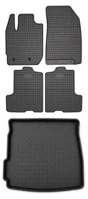 Productafbeelding van Rubberen automatten + kofferbakmat voor Dacia Duster II vanaf 2018 – 5-delig, zwart, op maat – Wielganizator SolidPRO