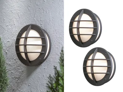 Produktbild von 2er Set Außenwandleuchte schwarz, Lampe Beleuchtung Haus Terrassen, Konstsmide