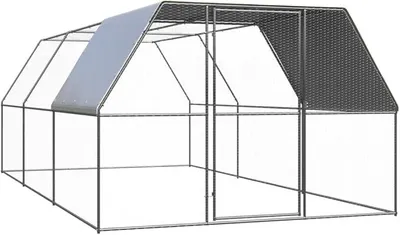 Produktbild von Outdoor-Hühnerkäfig 3x6x2 m Verzinkter Stahl Freilaufgehege Outdoor Stahl