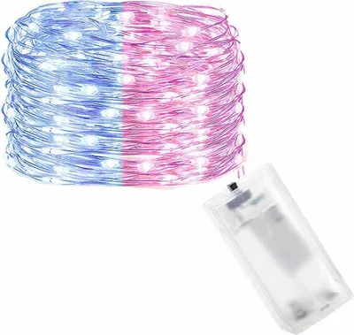 Obrázek produktu pro LED řetěz Nano Duo - 2m, 20LED, 2xAA, modrá/růžová