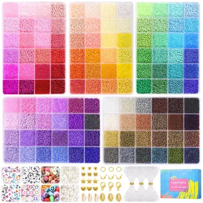 Kralenset 120 Farben, 2 mm, 49.000+ Teile, Buchstabenperlen, Anhänger