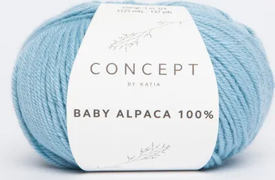 Produktbild von Baby Alpaca 100% von Katia-  himmelblau (511) - 50 g / ca. 125m  Wolle