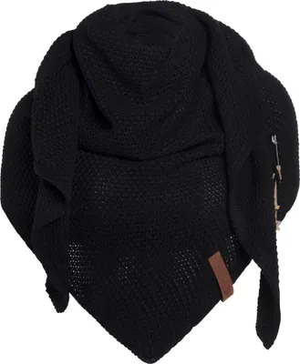 Produktbild von Knit Factory Coco Dreiecksschal - Schwarz - 190x85 cm