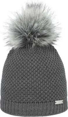 Produktbild von Eisglut Xenal Rewoolife Damen Strickmütze Bommelmütze grau 0