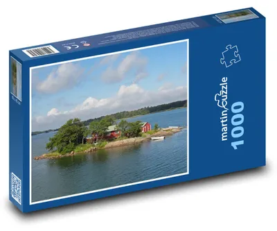 Obrázek produktu pro Puzzle 1000 Dům na ostrově u jezera - martinpuzzle