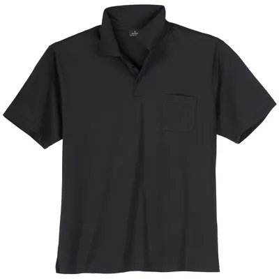 Produktbild von Ragman Übergrößen Softknit Poloshirt schwarz