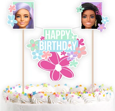 Zdjęcie produktu dla Pikery Barbie Happy Birthday, 26 x 15 cm
