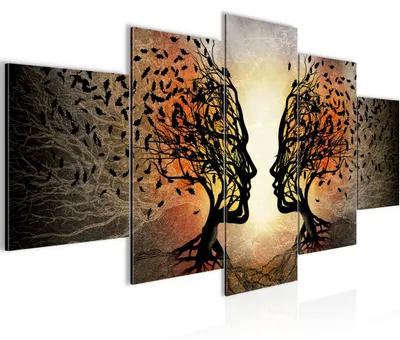 Image de Ensemble de 5 panneaux décoratifs pour mur, sur le thème de l'amour