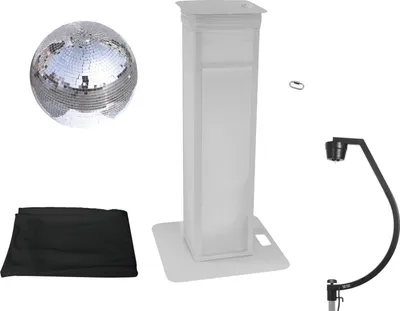 Obrázok produktu pre EUROLITE Set Spiegelkugel 50cm mit Stage Stand variabel + Cover schwarz (20000716)