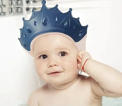 Produktbild von CHPN - Duschhaube - Duschhaube für Kinder - Blau - Kein Shampoo in die Augen - Kopfhaube zum Duschen - Verstellbar