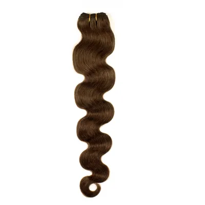 Image de hair2heart mèches de cheveux humains à coudre extensions Wavy - 40cm 100g 6/3 blond foncé or