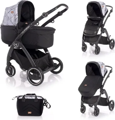 Obrázok produktu pre Lorelli Kočík 2 v 1 California Carrycot Športové sedadlo Hliníkový rám Prebaľovacia taška Grey