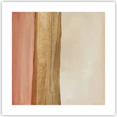Produktbild von Poster - Poster ohne Rahmen - Gold Abstraktion Linien - 40x40 cm - Wand Bild - Wanddeko - Wandbilder - Kunstposter - Wandposter - Bilder - Kunstdruck - Wanddekoration - Wandbild - P2XAC40x40-4739