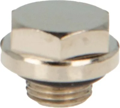 Produktbild von tecuro Blindstopfen, Verschlussstopfen 1/8 Zoll - selbstdichtend mit O-Ring - Messing vernickelt