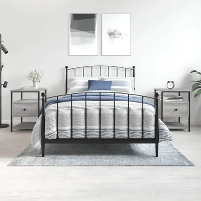 Produktbild von The Living Store Nachttische 2 Stk. Grau Sonoma 40x42x56 cm Holzwerkstoff