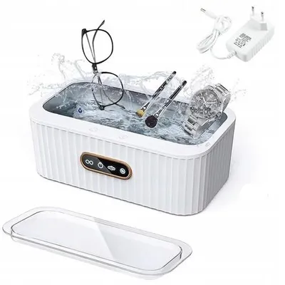 Image de 45000 Hz 15W 400ML Nettoyeur automatique à ultrasons Nettoyeur à ultrasons pour lunettes Bijoux Montres