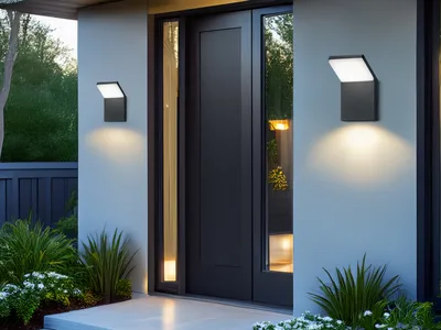 Produktbild von LED Außenwandlampen Anthrazit 2er Set Außenleuchten Hausbeleuchtung Außenbereich