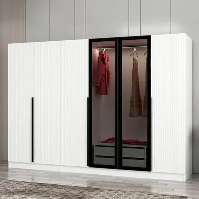 Immagine prodotto di Roviano - Guardaroba Grande, 270x210h cm Bianco, Appendiabiti
