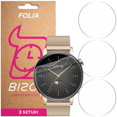 Produktbild von 3x Schutzfolie für den Bildschirm für Huawei Watch GT 3 42 mm Elegant, Bizon Watch HydroFlex