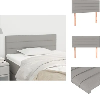 Imagen del producto de vidaXL Cabecero gris claro de 100x5x78/88 cm, tela - Para cabecero y piecero