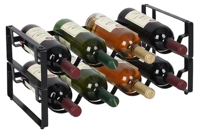 Produktbild von Stapelbares Weinregal aus Eisen - Bietet Platz für mehrere Flaschen