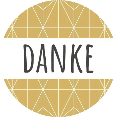 Produktbild von Dekorative Dankesaufkleber Dreieck – 10 selbstklebende Sticker
