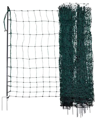 Produktbild von Geflügelnetz Premium, grün,25m 106cm, Doppelspitze, elektrif.