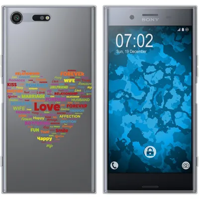 Produktbild von PhoneNatic Case kompatibel mit Sony Xperia XZ Premium Silikon-Hülle pride Herz M5
