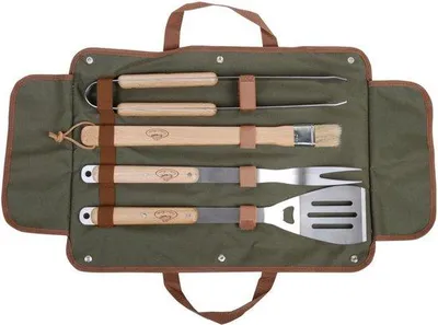 Immagine prodotto di Set da barbecue in acciaio inossidabile, portatile, con termometro per carne, di alta qualità