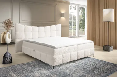 Produktbild von Boxspringbett Bett Schlafzimmerbett NOVA 120x200cm Stoff Rolf Creme