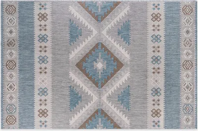 Produktbild von In- & Outdoor Teppich DAVE, Serie "Kombi" Blau, 120 x 170 cm