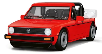 Imagen del producto de Modelo a escala 1:35 del Volkswagen Golf I Cabriolet, color rojo