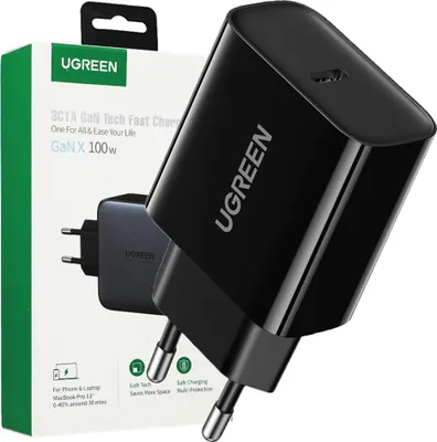 Image de Chargeur Eu Ugreen Cd137 Usb-C, 20W, Pd3.0 (Noir)