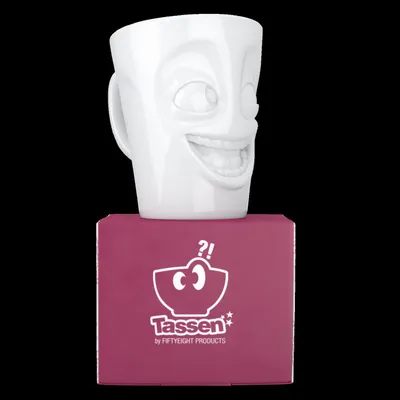 Produktbild von FIFTYEIGHT Henkelbecher 350ml - Witzig weiß
