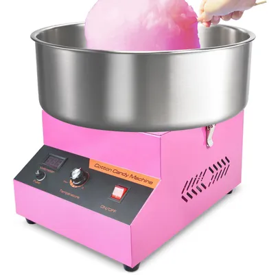 Zuckerwattemaschine 1000 W, Edelstahl, 42x42x38 cm, rosa