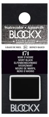 Produktbild von Blockx 3x Aquarellfarbe, Elfenbeinschwarz 1/2 Näpfchen 1,5ml 41171BXC