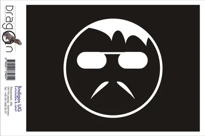 Produktbild von Aufkleber / Autoaufkleber - JDM / Die cut / Auto / OEM - smile pessimistic emoticon 210x210mm silber - Heckscheibe / Heckscheibenaufkleber