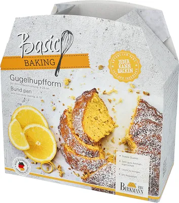 Produktbild von BIRKMANN Gugelhupfform, Ø 24 x H 12 cm,  Germany, PFOA-frei, Mit Antihaftbeschichtung & Rezep
