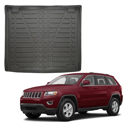 Image de Tapis De Coffre Sur Mesure Pour Jeep Renegade Depuis 2014, Noir, Antidérapant, Bord Haut, Toutes Saisons