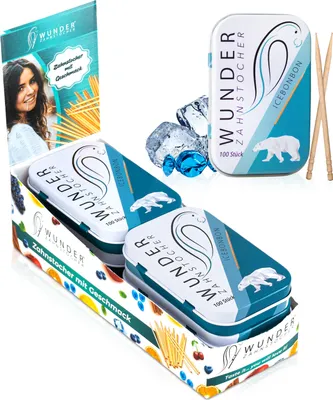 Produktbild von Wunder Zahnstocher Display 6er Pack Eisbonbon DS