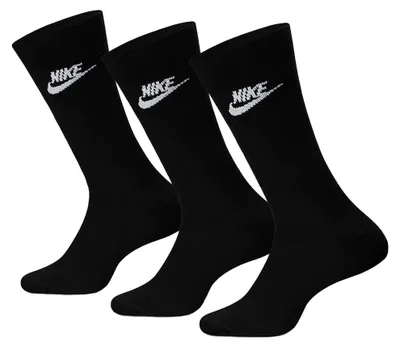 Image de Nike - Chaussettes "Sportswear Everyday Essential", uni, pour hommes/femmes (lot de 3) SX516 (taille 34 EU - 38 EU) (noir)