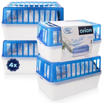 Image de Orion | Déshumidificateur d'intérieur 4 pcs XXL - Déshumidificateur 2,2 L - Inodore - jusqu'à 50 m²