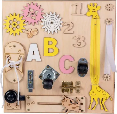 Immagine prodotto di Tavolino educativo e divertente per bambini con Giraffa - Naturale