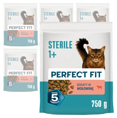 Produktbild von Perfect Fit Steril mit Rind 6x750g Trockenfutter für sterilisierten Katzen