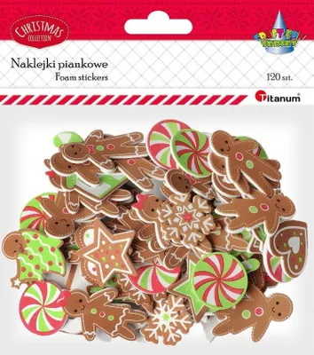 Produktbild von Schaumstoffaufkleber. Weihnachtliche Lebkuchen