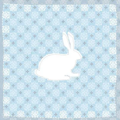 Produktbild von ARTEBENE Papier-Servietten 33x33cm Hase Muster graublau 20 Stück
