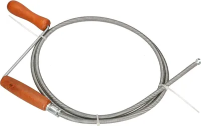 Image de KOTARBAU® Arbre de nettoyage de tuyaux 3 m x Ø 9mm Fil d'acier à ressort Galvanisé Toutes tailles Canal Flexible Spirale Poignée en bois Tête en forme de griffe Manivelle Pour toutes les évacuations