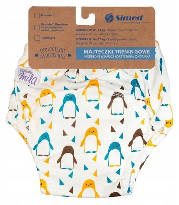 Zdjęcie produktu dla Simed majtki treningowe do nauki nocnika Pingwinki r. 2 14-17 kg