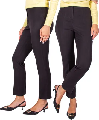 Obrázok produktu pre FIRI Elegantné dámske nohavice, rovný strih, čierne, šírka 46 – dĺžka 27, veľkosť 3XL