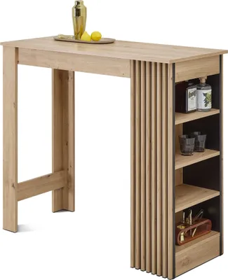Obrázek produktu pro Bartisch >Mojito< in Artisan Eiche Imitace, schwarz - 115x103x50cm (BxHxT)
